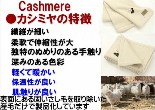 三井毛織 / 公式オンラインストア / ホワイト カシミヤ毛布(毛羽部