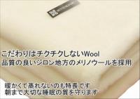 ダブルサイズ ジロン ファイン メリノ ウール ニュー マイヤー 毛布 日本製 白